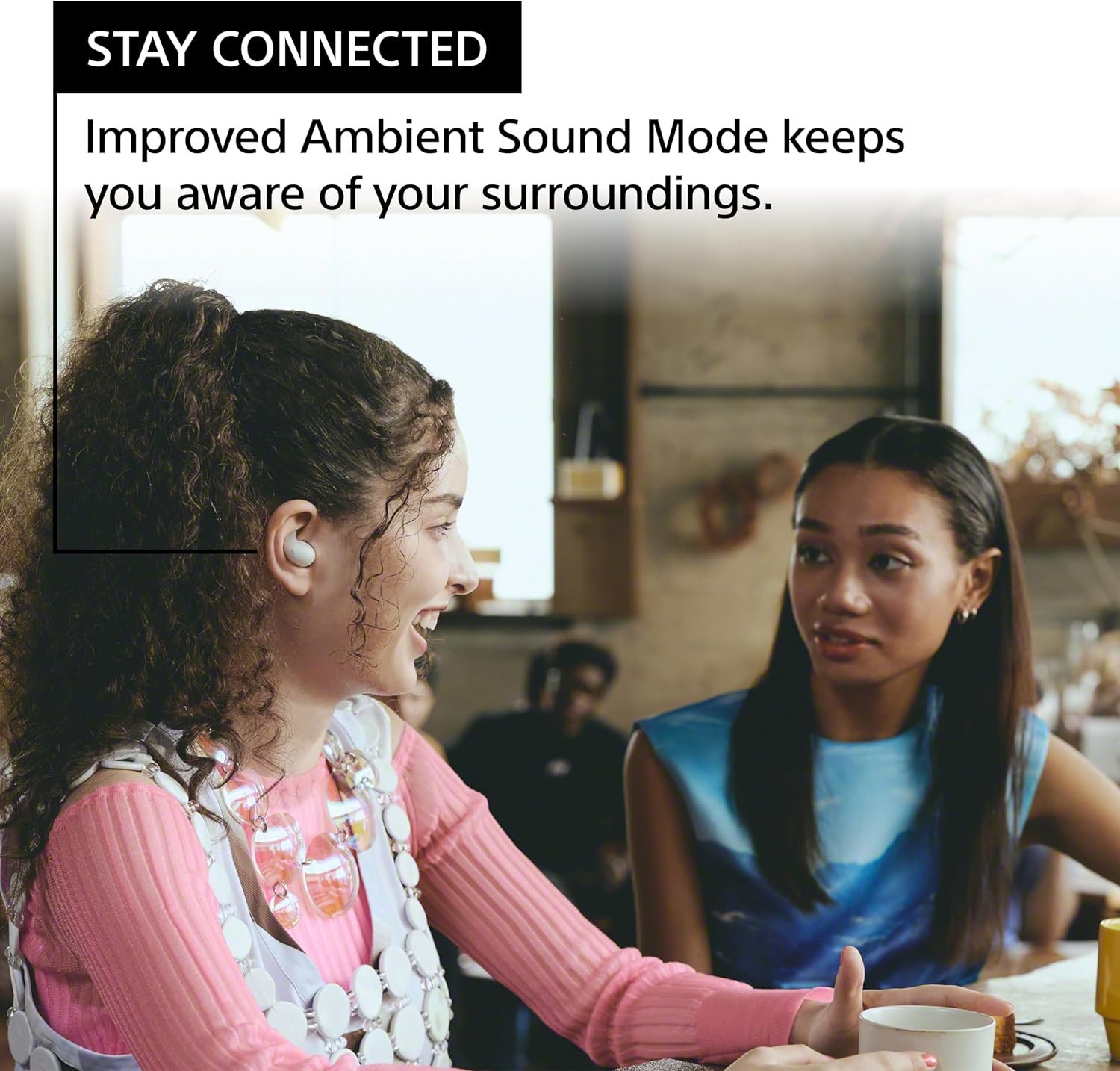 Sony LinkBuds Fit Truly Wireless Noise Canceling Earbud Headphones, Small & Light with Newly Developed Air Fitting Supporters, Black - Image 3