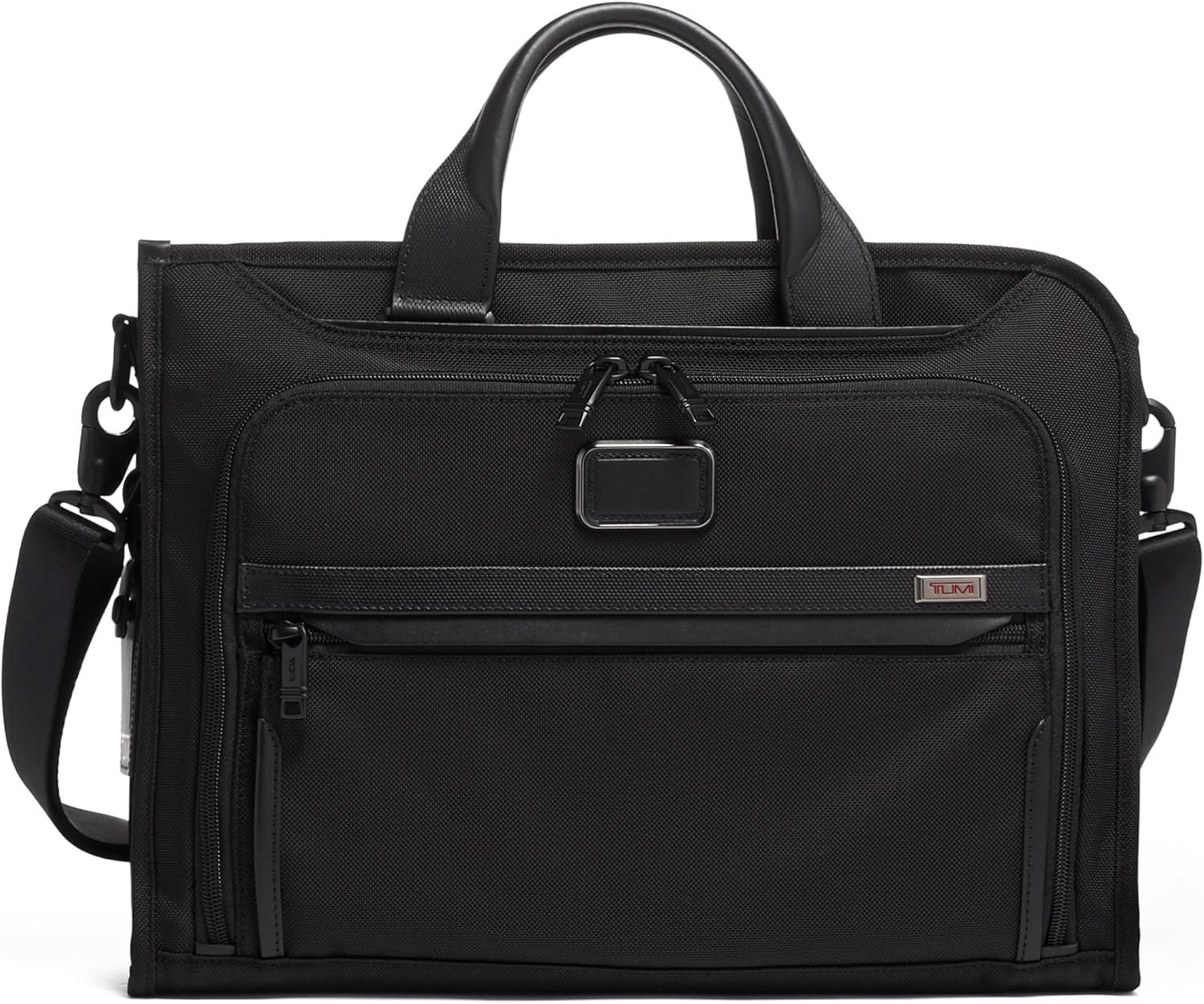 TUMI - Alpha Slim Deluxe Portfolio - Men's Compact Travel & Office Briefcase - Laptop and Tablet Bag - Black
