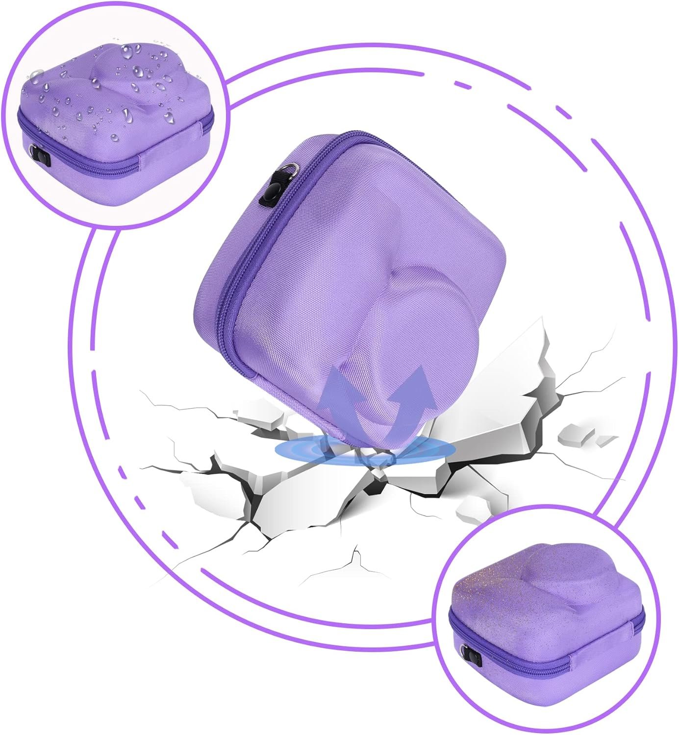 Aenllosi Hard Carrying Case for Fujifilm Instax Mini 12/11 Instant Camera, Lilac Purple - Image 3