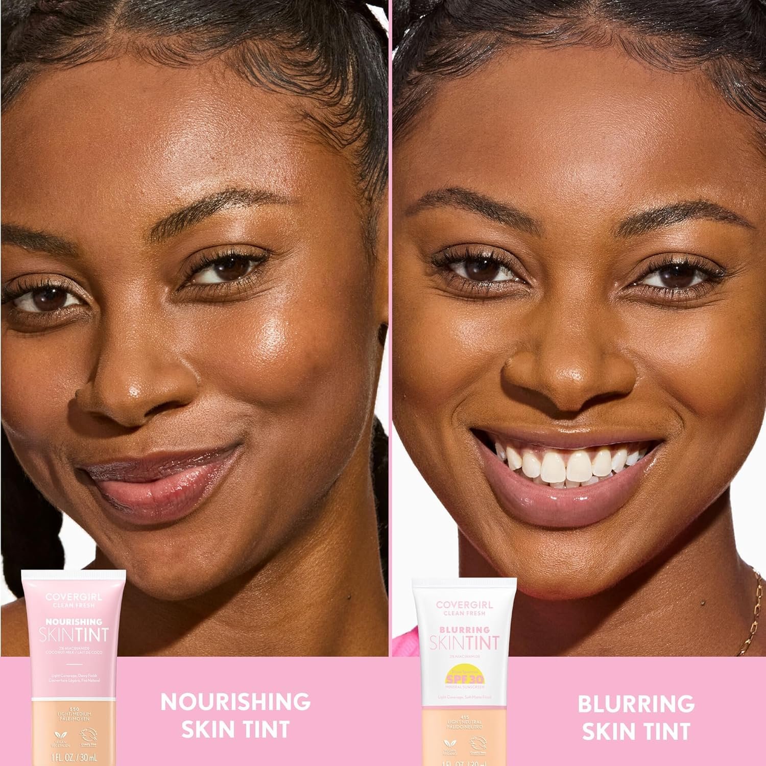COVERGIRL Clean Fresh Blurring Skin Tint with SPF 30, 420 Light/Medium Neutral, Liquid Foundation, Soft Matte Finish, Smooths, Brightens, Blurs Pores, Mineral Sunscreen, Vegan Formula - Image 9