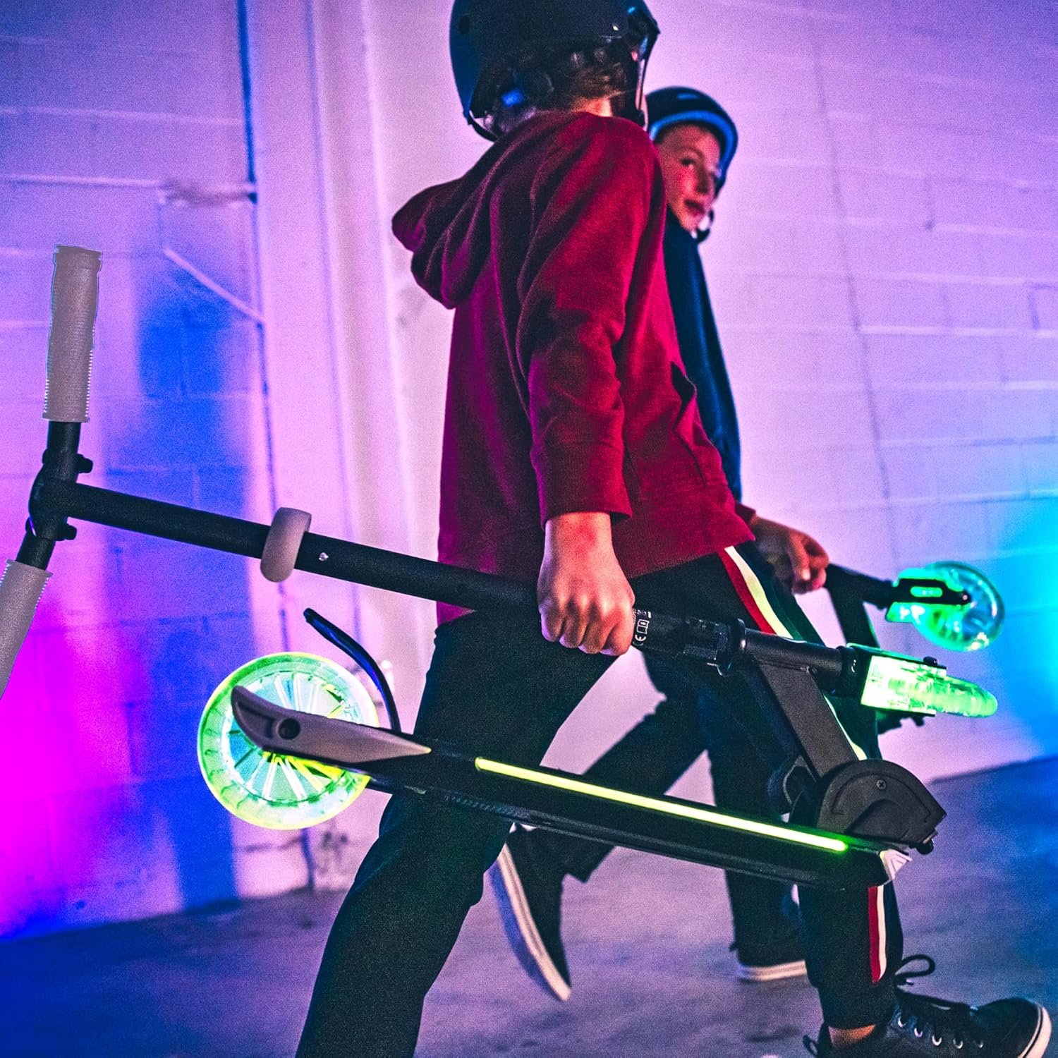 Aero Scooter for Kids 5-12 | Dynamic Lights, Hand Brake & Shock Absorption | Boys Girls 2 Wheels Kick Scooter | Foldable & Height Adjustable - Image 7