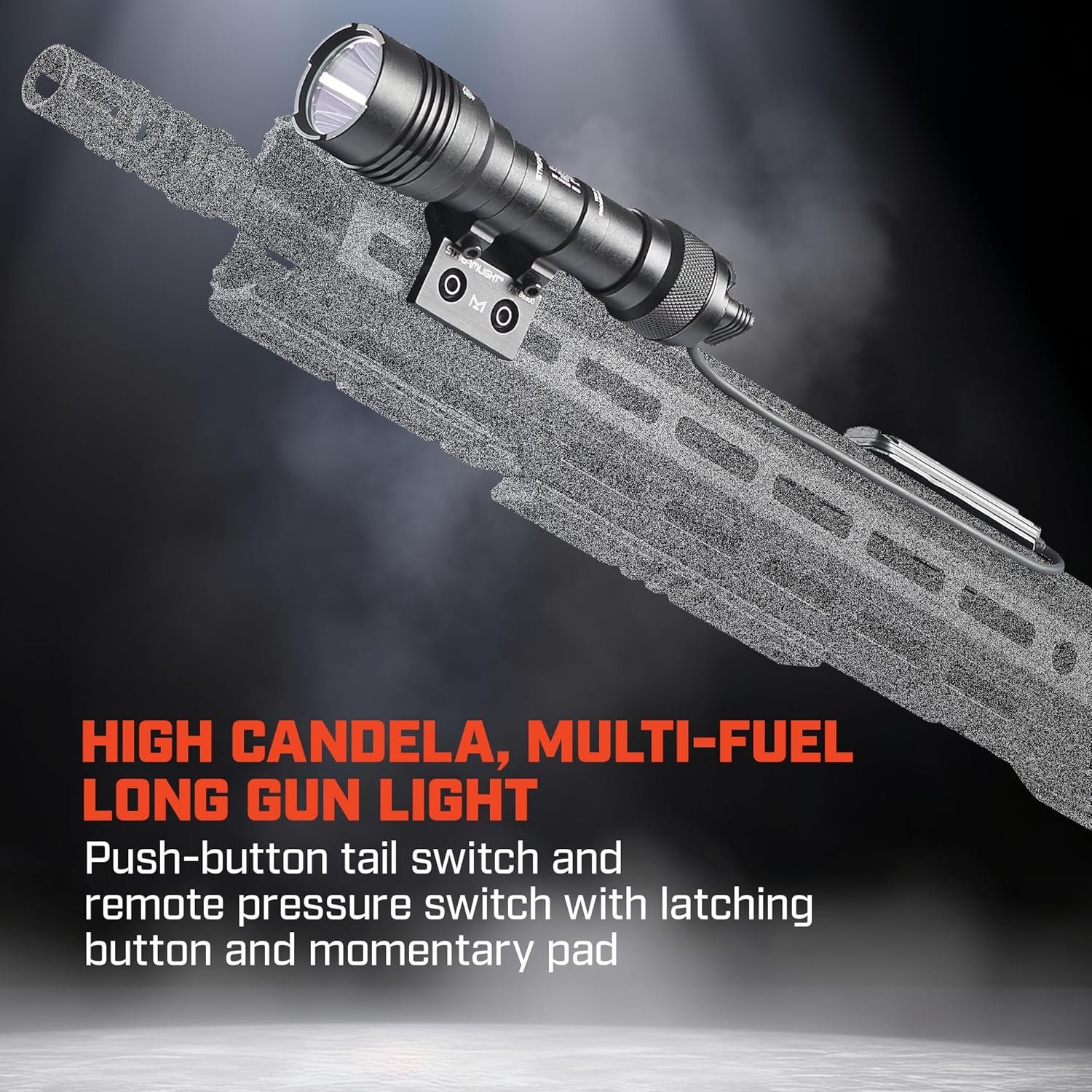Streamlight 88126 ProTac Rail Mount HL-X Pro 1000-Lumen High Candela Multi-Fuel Long Gun Light, Includes Jack-Cap, M-Lok kit, Pressure Switch, Tool, and CR123A Lithium Batteries, Black - Image 5