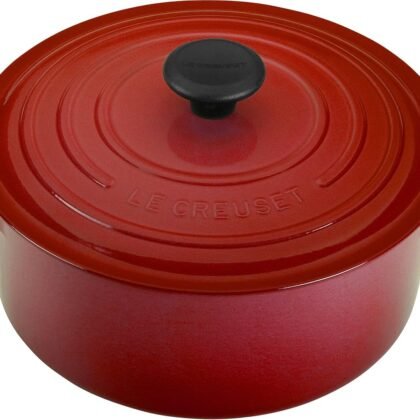 Le Creuset Enameled Cast Iron Signature Round Dutch Oven, 5.5 qt., Cerise