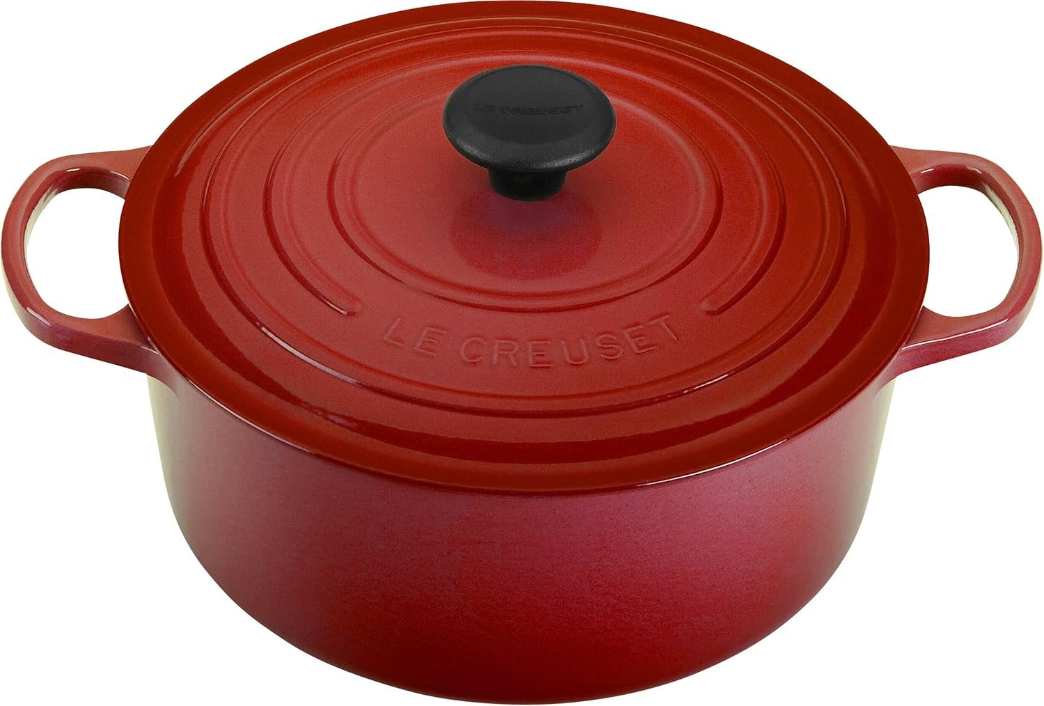 Le Creuset Enameled Cast Iron Signature Round Dutch Oven, 5.5 qt., Cerise