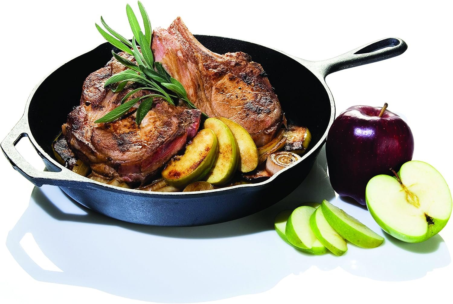 Lodge Seasoned Cast Iron 3 Skillet Bundle. 12 Inches and 10.25 Inches with 8 Inch Set of 3 Cast Iron Frying Pans - Image 6