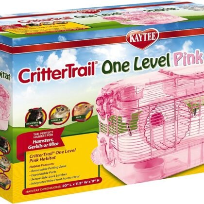 Kaytee CritterTrail Pink Habitat for Pet Mice, Dwarf Hamsters, Hamsters or Gerbils