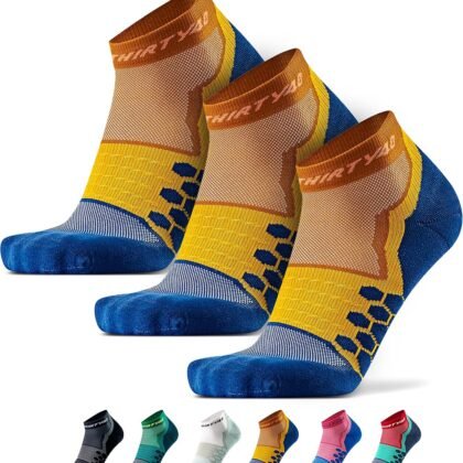 Thirty48 Performance Compression Low Cut Running Socks for Men and Women | More Compression Where Needed