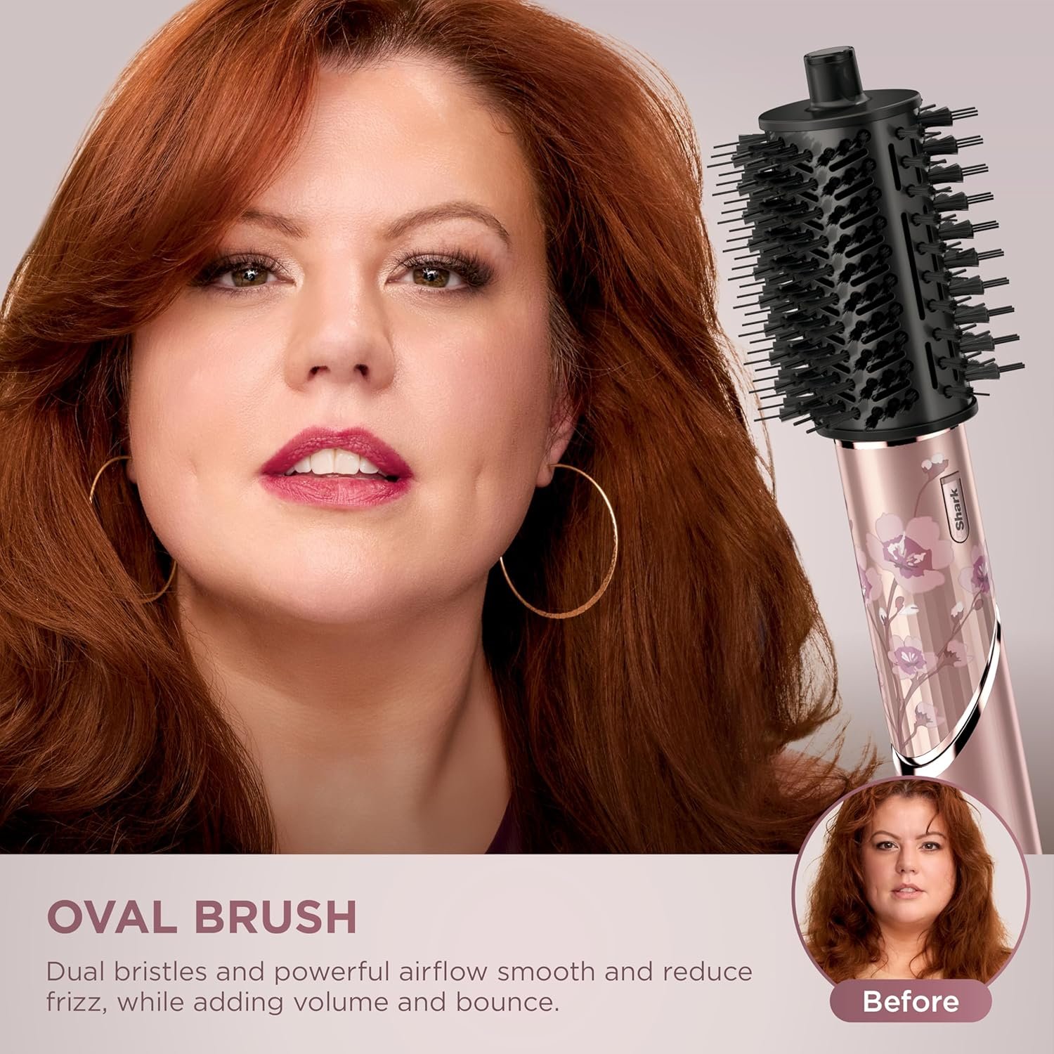 Shark FlexStyle Air Styling & Drying System, Powerful Hair Dryer Brush & Multi-Styler with Auto-Wrap Curlers, Concentrator Attachment and Storage Bag, Blossom Bliss, HD432RS - Image 3