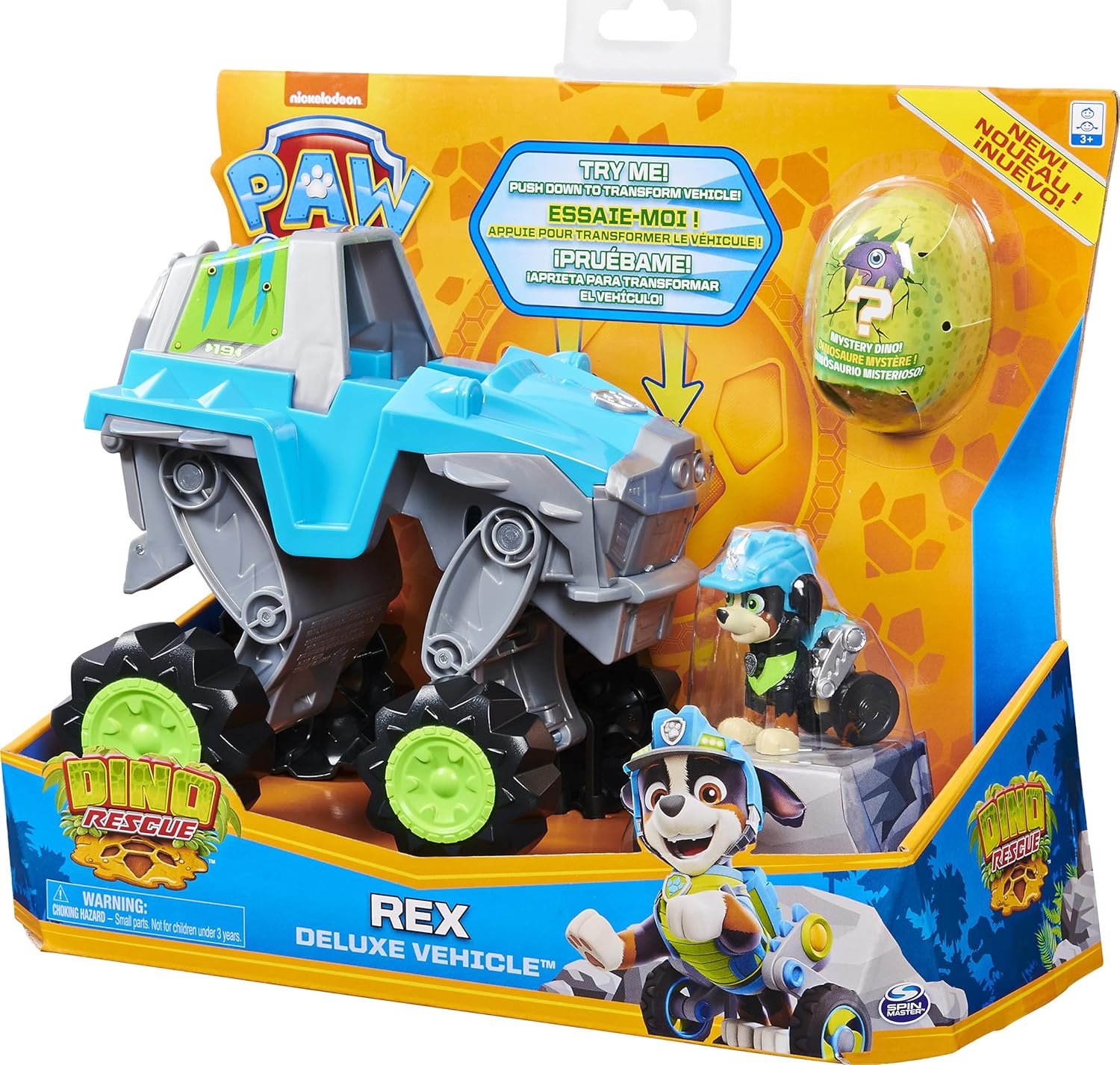 Paw Patrol, Dino Rescue Rex’s Transforming Vehicle with Mystery Dinosaur Figure - Image 8