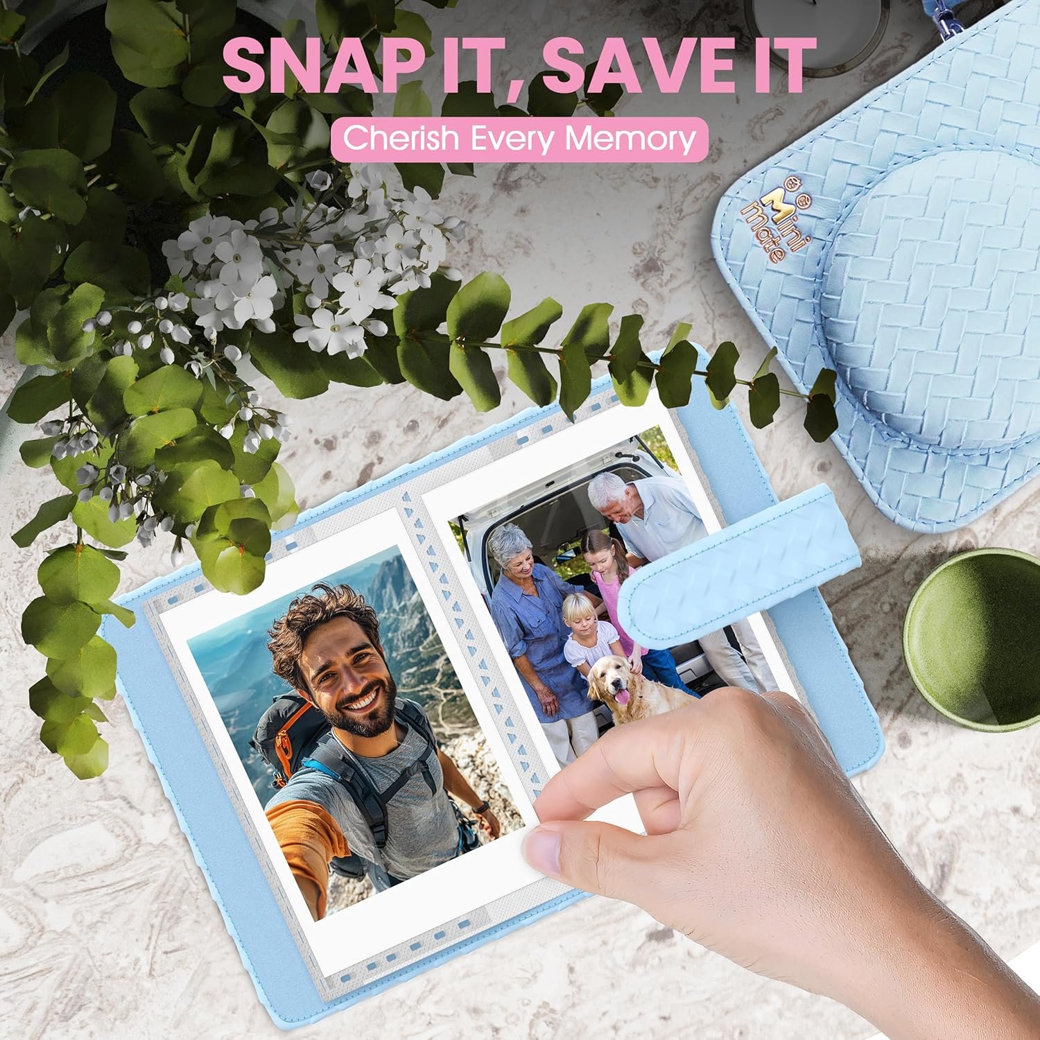 Fujifilm Instax Mini 12 Instant Camera Pastel Blue + Minimate Custom Designed Case + Fuji Instax Film 10 Sheets & Album - Image 7