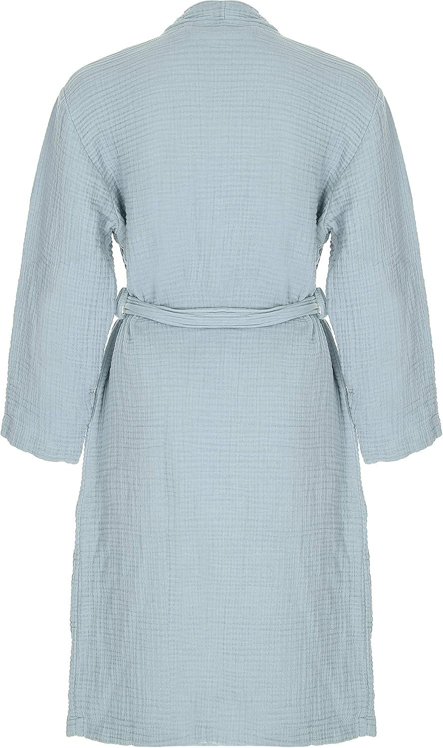Muslin Unisex Bathrobe Women & Men, 100% Cotton Kimono Lightweight Robe | Long Robes Soft, Absorbent, Spa robes - Image 6