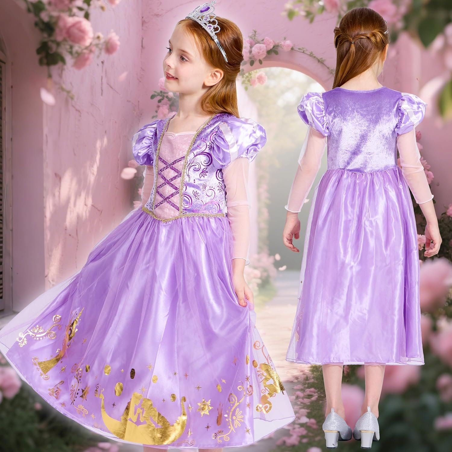 IKALI Princess Dress Up Trunk for Toddler Girls, Christmas Party Birthday Gift for Toddlers Kids 2T 3-4Y 4-6Y 7-8Y - Image 2