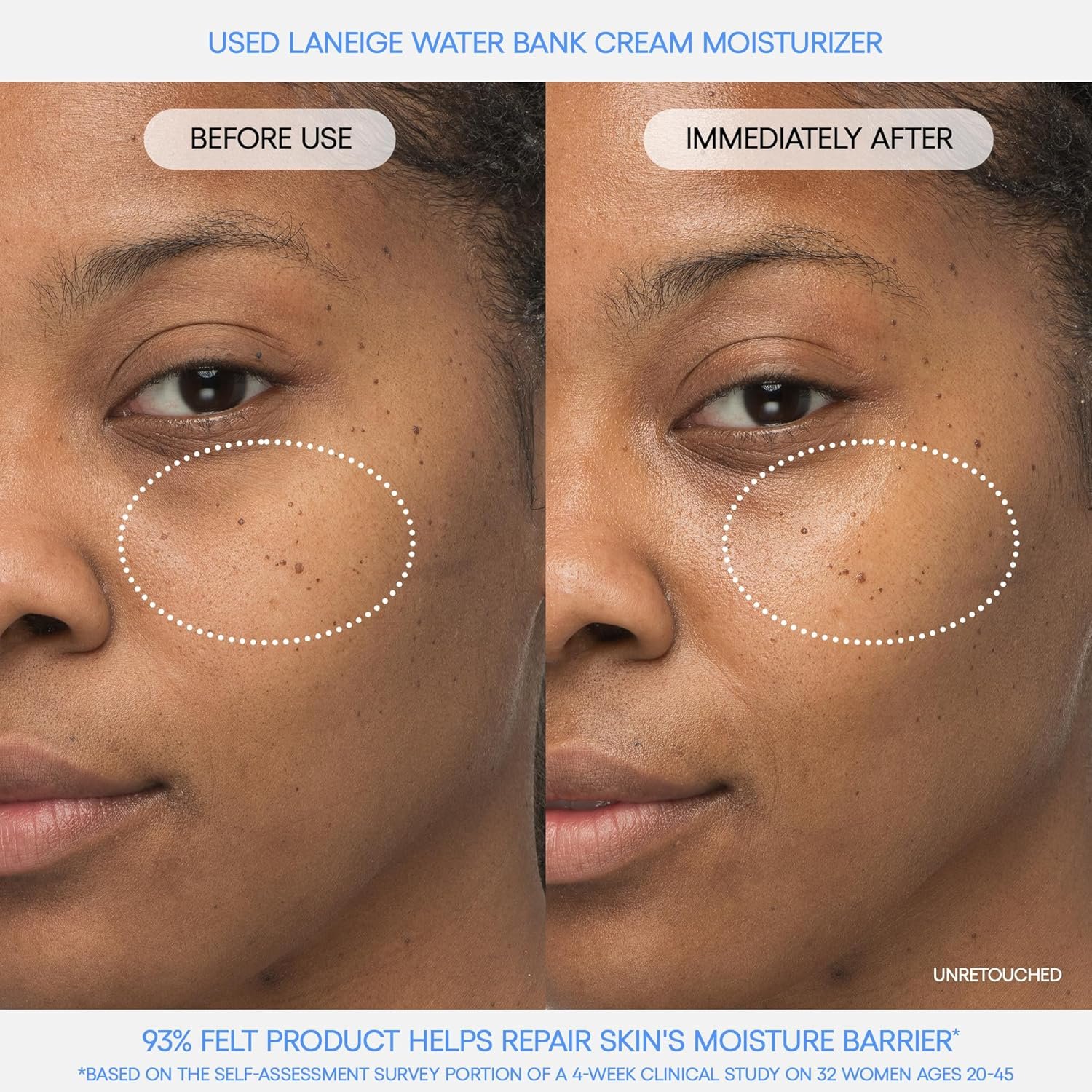 LANEIGE Water Bank Blue Hyaluronic Cream Moisturizer: Hydrating Korean Face Cream with Squalane & Ceramide for Skin Barrier Support, Dermatologist-Tested - Image 4