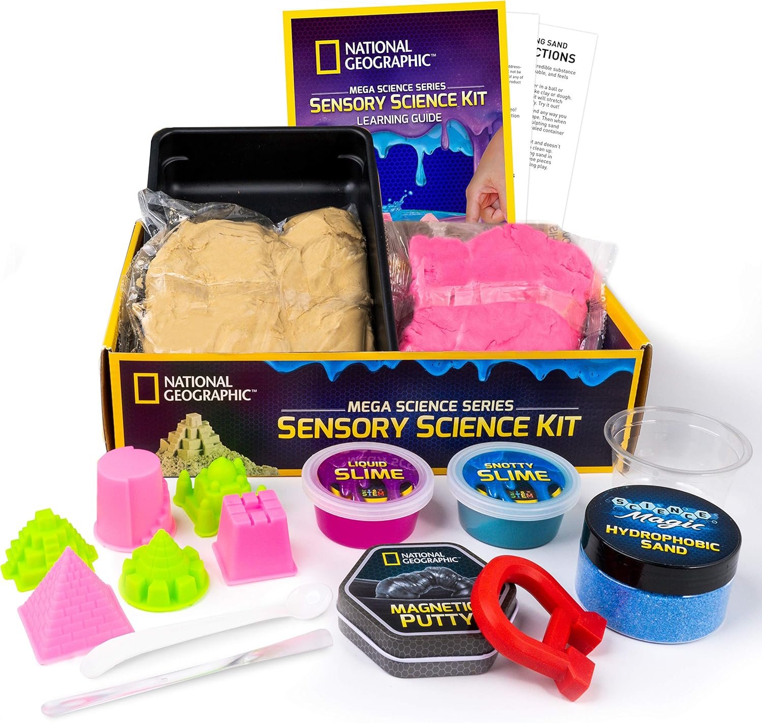 National Geographic Sensory Science Kit - Mega Science Kit, Includes Sensory Play Sand for Kids, Slime, Putty, and Other Projects, Slime Kit for Boys and Girls, Stress Relief Toy (Amazon Exclusive) - Image 2