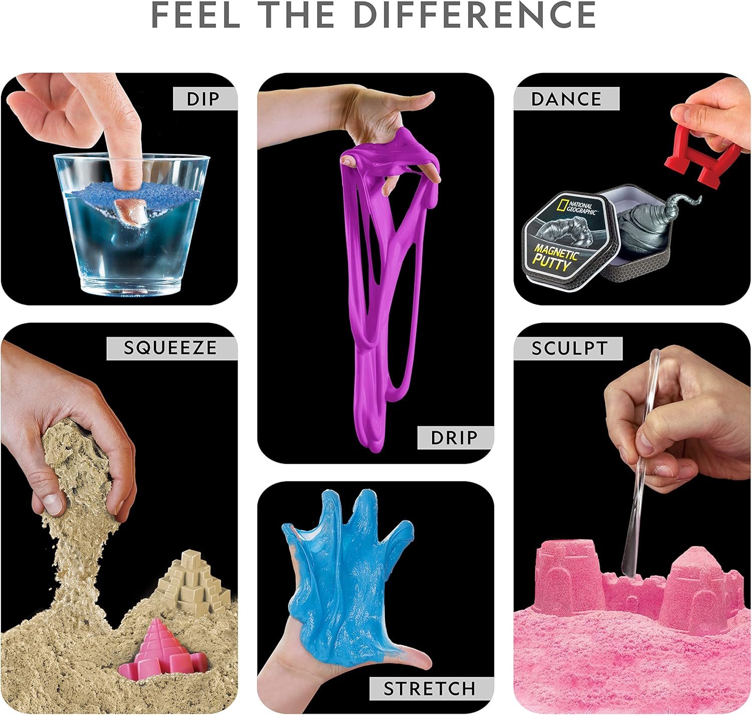 National Geographic Sensory Science Kit - Mega Science Kit, Includes Sensory Play Sand for Kids, Slime, Putty, and Other Projects, Slime Kit for Boys and Girls, Stress Relief Toy (Amazon Exclusive) - Image 3