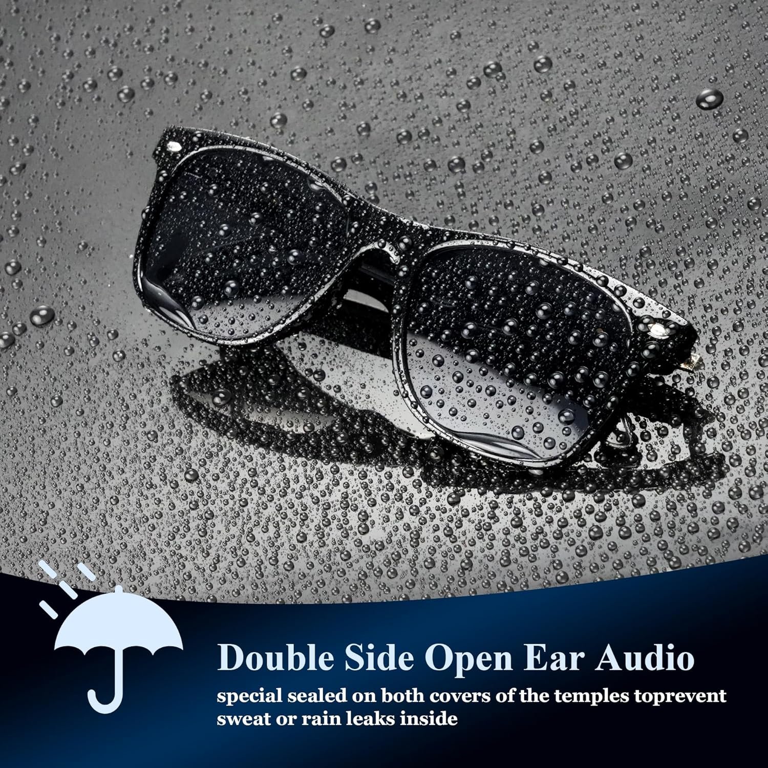 Blackview Smart Glasses, 5.3 Bluetooth Sunglasses with Open Ear Speaker, Voice Assistant Compatible, Blue Light Blocking Lens - Image 5