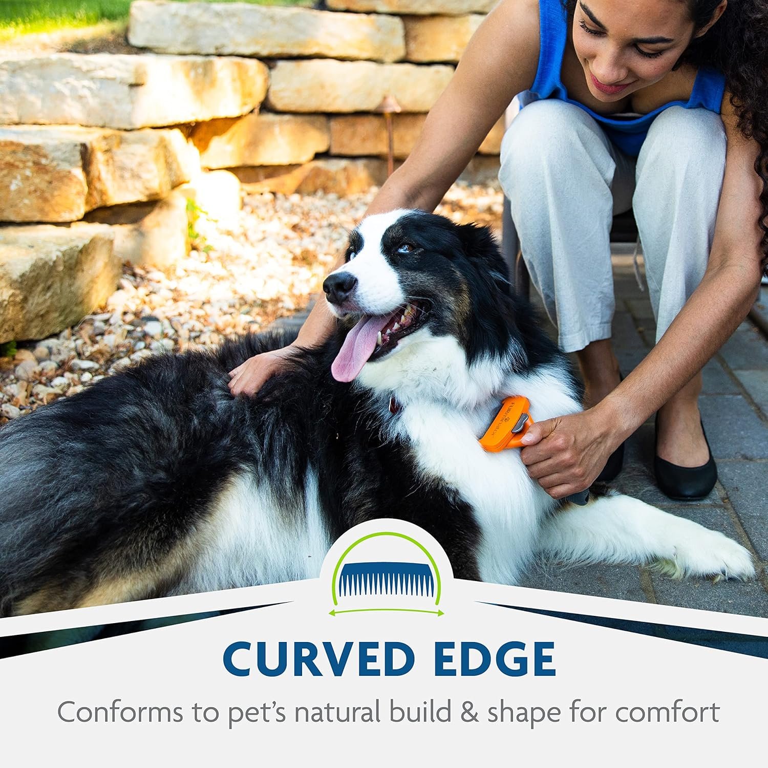 FURminator Medium Dog Undercoat deShedding Tool, Short Hair, Reduces Loose Hair from Shedding - Image 3