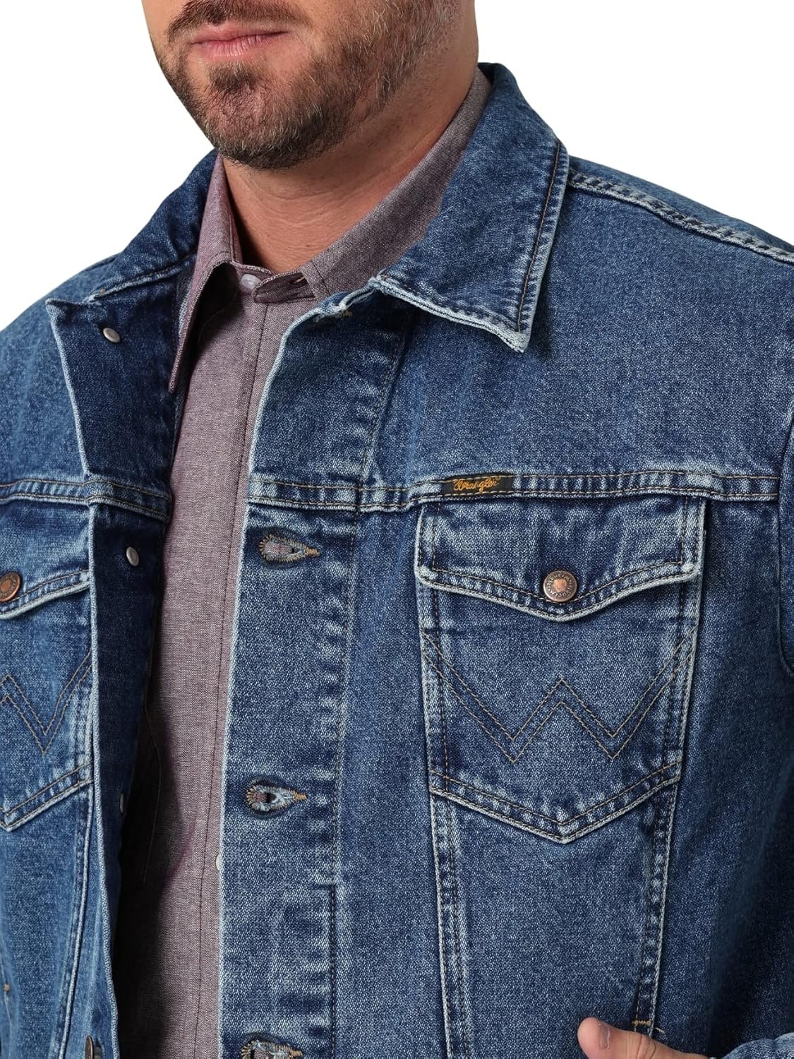 Wrangler mens Cowboy Cut Western Unlined Denim Jacket - Image 3