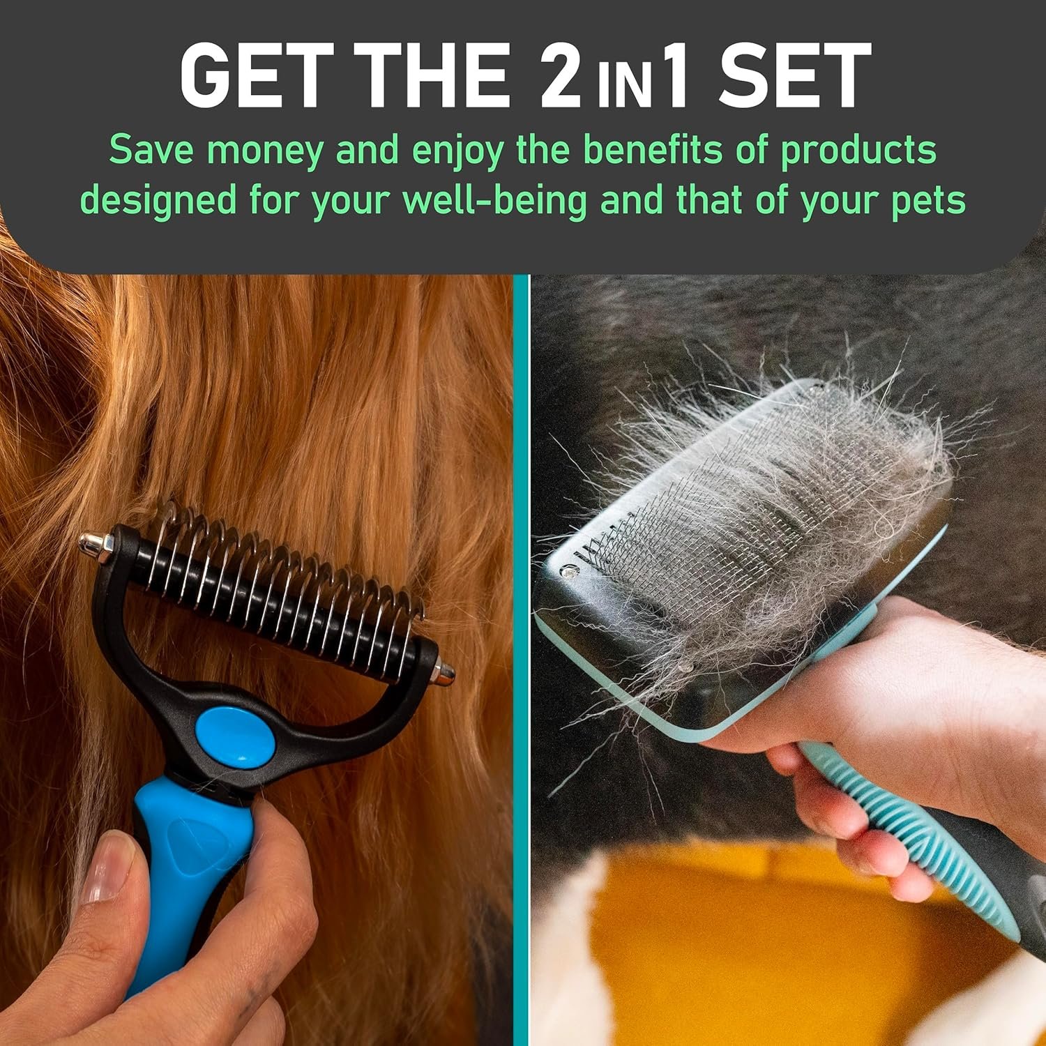 Maxpower Planet Dog Rake and Dog Hair Brush - Gently Removes Loose Undercoat, Mats and Tangled - Deshedding Grooming Tool for Dogs & Cats - Self Cleaning Slicker Brush - All Hair Types - Image 8