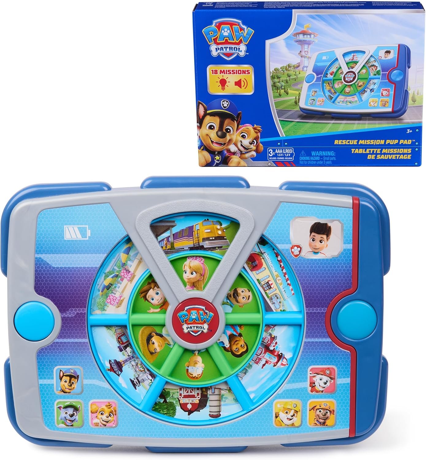 Paw Patrol Academy Rescue Mission Pup Pad, Interactive Toy with Lights, Sounds & Music, Pretend Play Kids Toys for Boys & Girls Ages 3 and Up