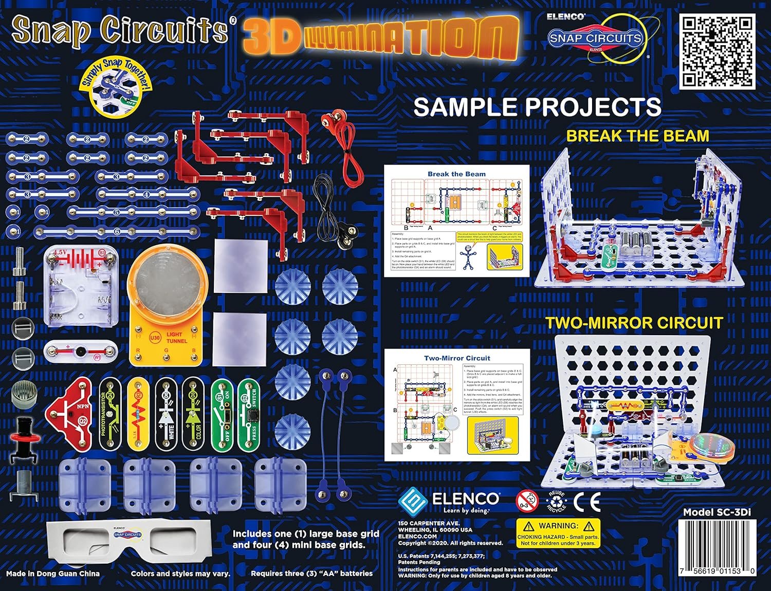 Snap Circuits 3D Illumination Electronics Exploration Kit | Over 150 STEM Projects | Full Color Project Manual | 50 Parts | STEM Educational Toys for Kids 8+ - Image 2