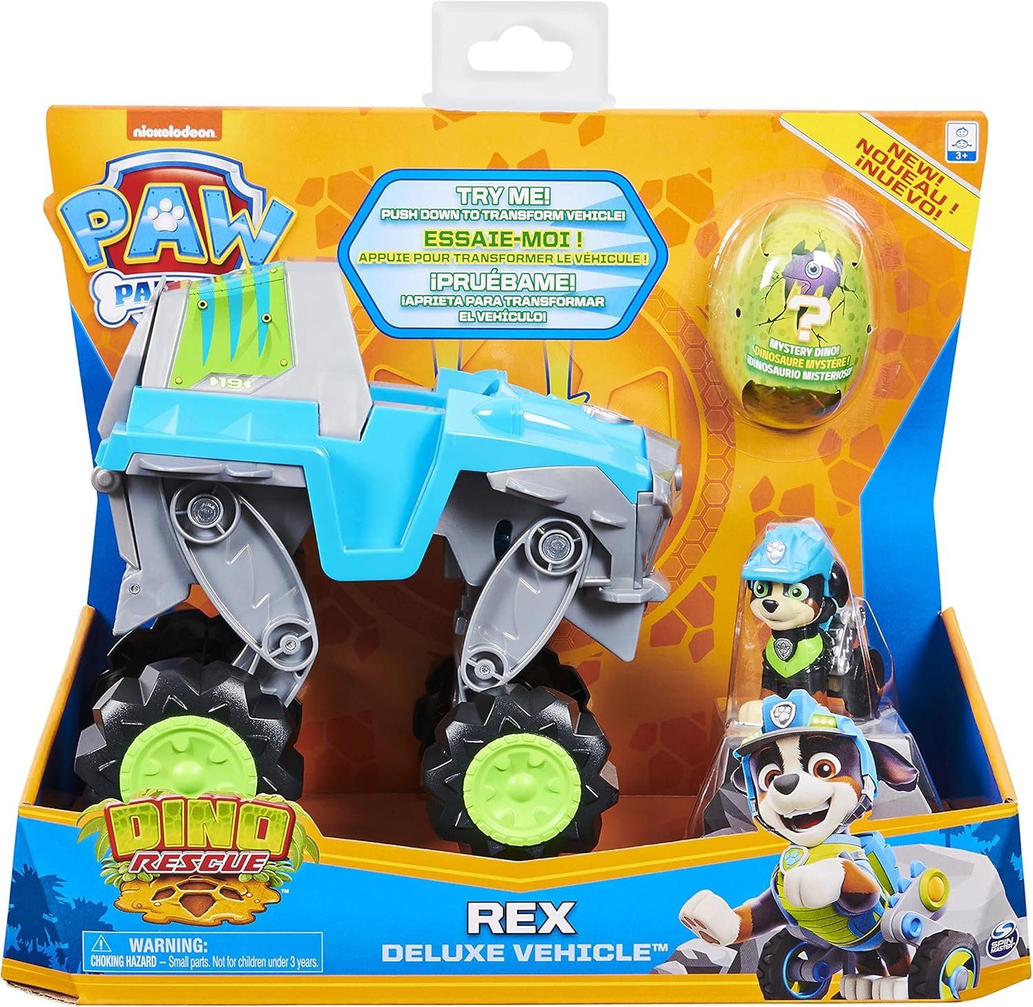 Paw Patrol, Dino Rescue Rex’s Transforming Vehicle with Mystery Dinosaur Figure - Image 2