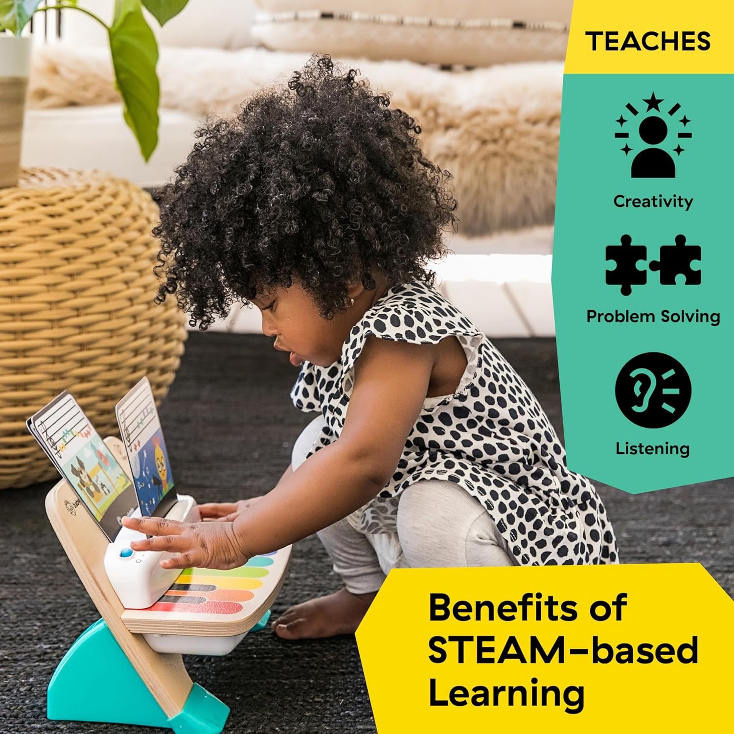 Baby Einstein and Hape Magic Touch Piano Wooden Musical Toddler Toy, Age 6 Months and Up - Image 2