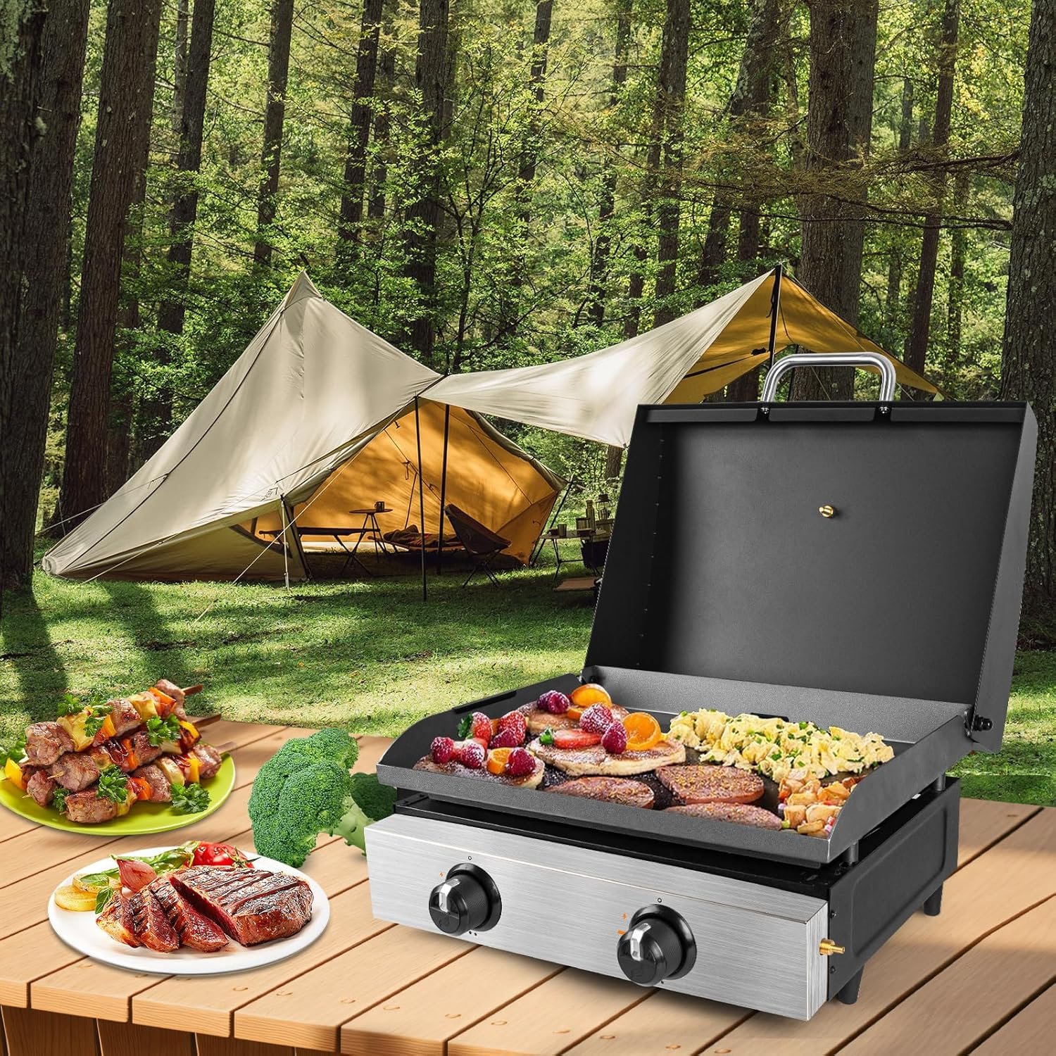 Upgrade Griddle Lid & Griddle Cover for Blackstone 22 Inch 1666 (2024 Model) 2203 2304, Griddle Hard Cover for 22 Inch Tabletop Grill, Griddle Hood for Blackstone Griddle Lid - Image 6