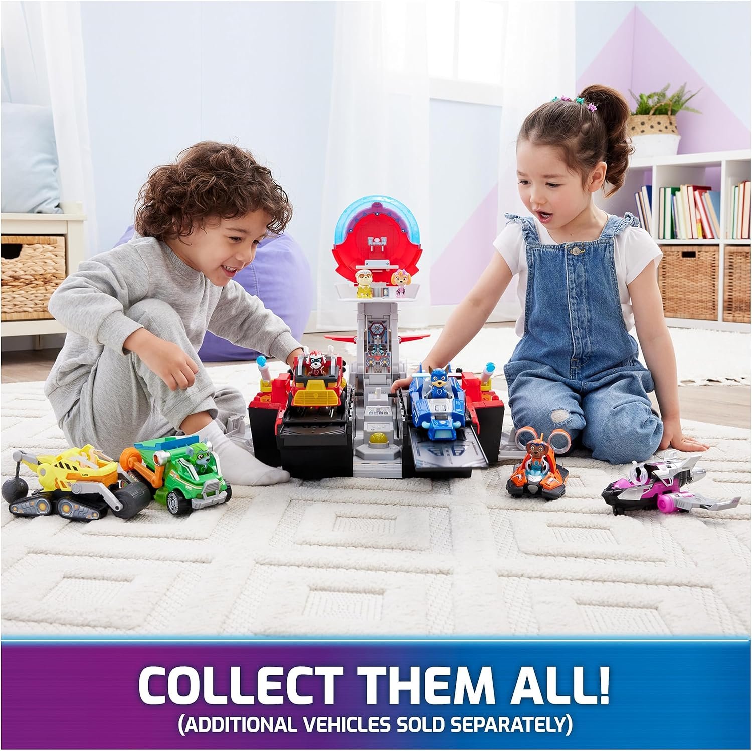 Paw Patrol: The Mighty Movie, Aircraft Carrier HQ, with Chase Action Figure and Mighty Pups Cruiser, Kids Toys for Boys & Girls 3+ - Image 6