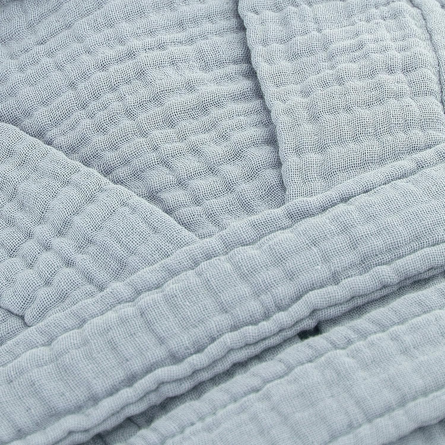 Muslin Unisex Bathrobe Women & Men, 100% Cotton Kimono Lightweight Robe | Long Robes Soft, Absorbent, Spa robes - Image 2