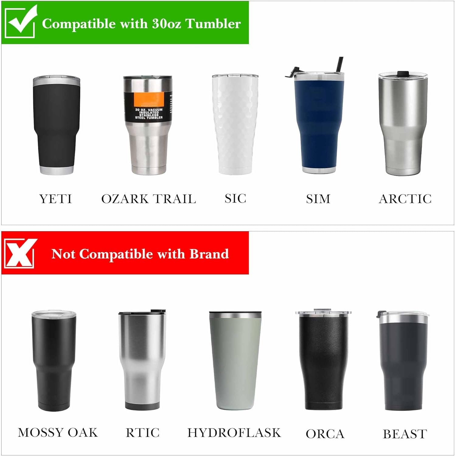 Linkidea Tumbler Handle Compatible with YETI Rambler, Simple Modern, SIC, Ozark Trail, RTIC and Most 30oz Tumbler Mugs, Portable Anti Slip Travel Mug Grip, Purple, CAC-002-06 - Image 3