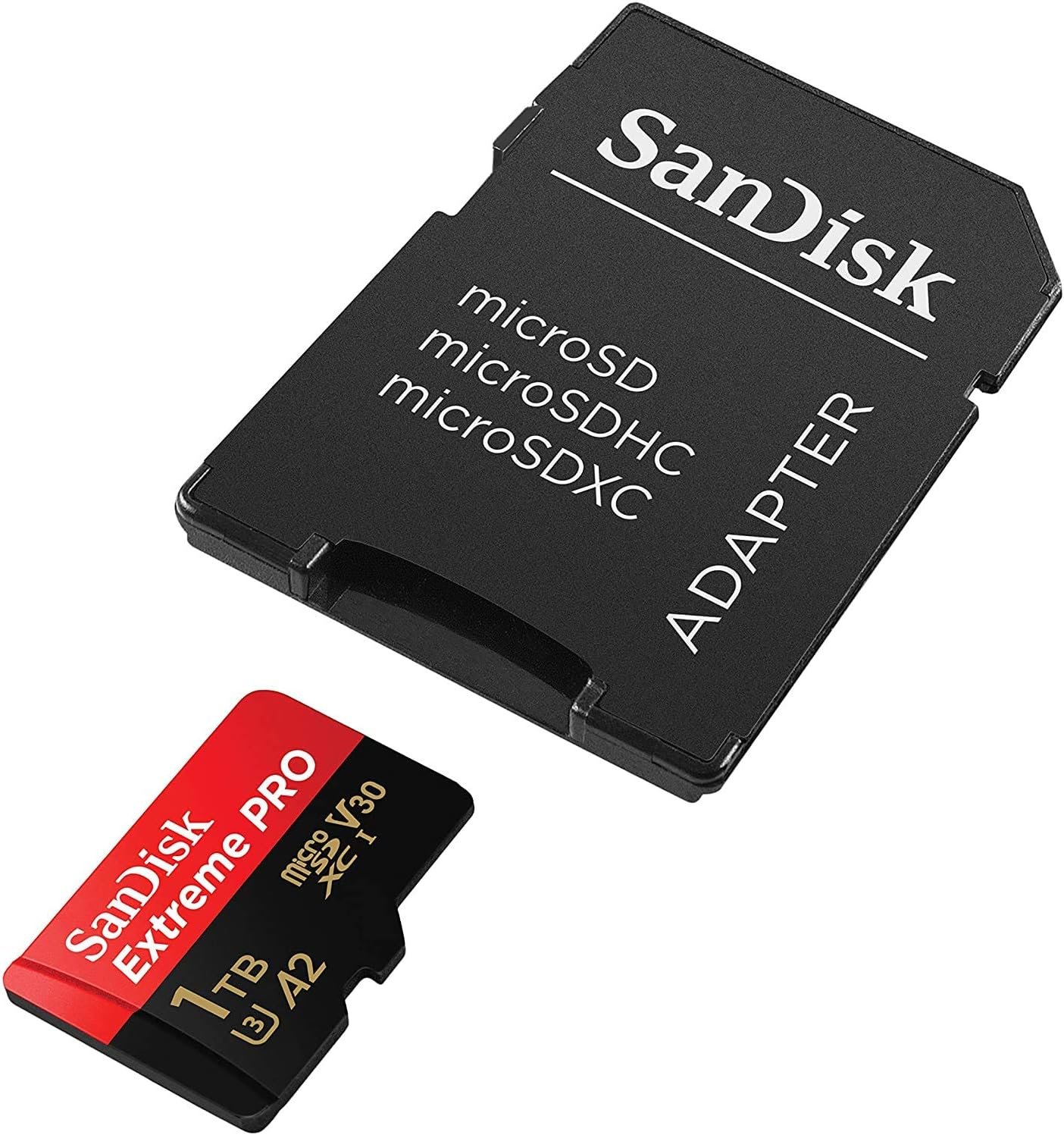 SanDisk 1TB Extreme Pro MicroSD Memory Card with Adapter Works with GoPro Hero 9, Hero 8, Max 360 - U3 V30 4K A2 Class 10 (SDSQXCZ-1T00-GN6MA) Bundle with 1 Everything But Stromboli Micro Card Reader - Image 2