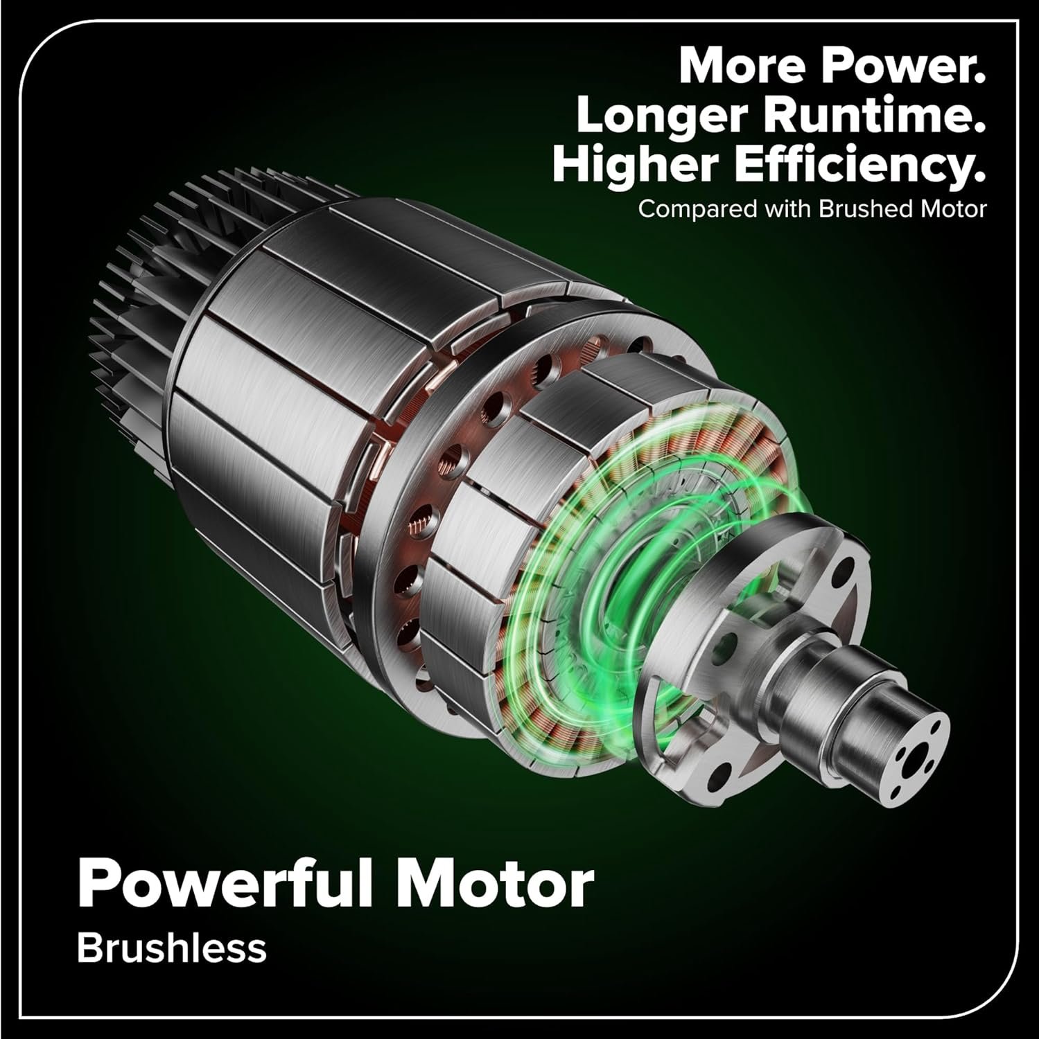 GREENWORKS 24V (4-TOOL) Combo (1/2” Drill + 1/4” Impact Driver + 6.5” Circular Saw + 200Lm Flashlight), 4.0Ah + 2.0Ah Batteries (24,000mAh Power Bank), (2) Braided Cables, 65W Rapid Charger - Image 6