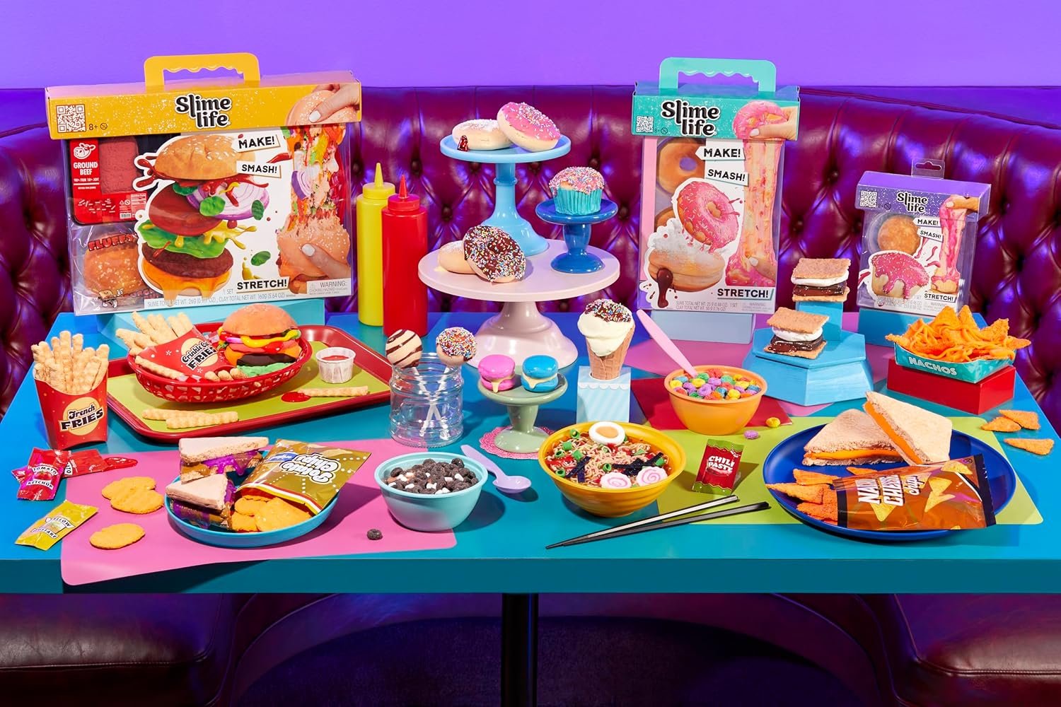 Slime Life Choco Icing Round & Cream Filled Donuts DIY Slime Kit - Unboxing Ingredients to Make, Smash, and Stretch Your Food Slime, Ages 8+ - Image 6