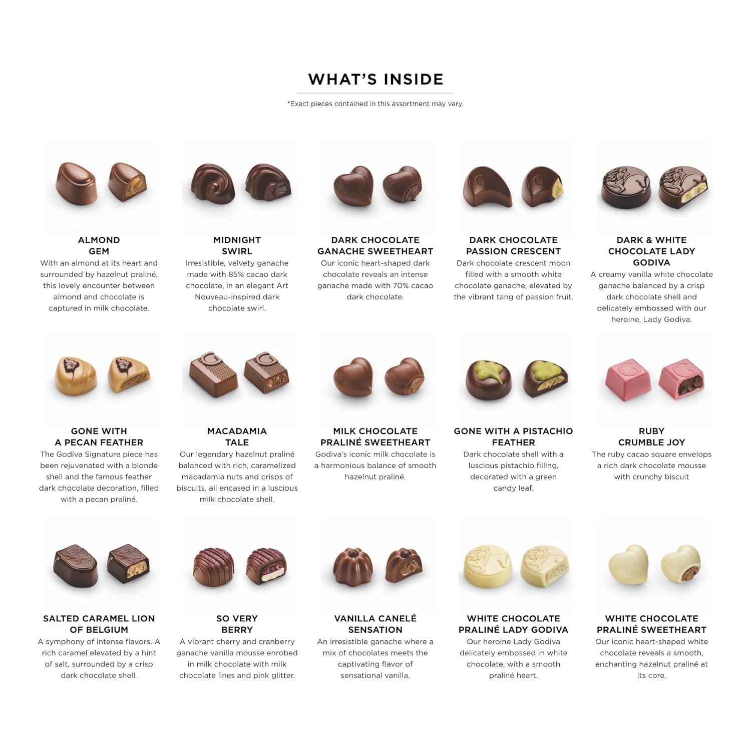 Godiva Gold Assorted Chocolate Gift Box, Belgian Dark and Milk Chocolates with Pralinés, Ganaches & Caramels, Gourmet Gift for Birthdays, Holidays, Kosher, 30 Pc - Image 3