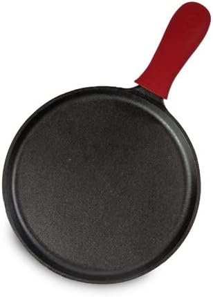 Lodge Cast Iron Griddle and Hot Handle Holder, 10.5", Black/Red - Image 2