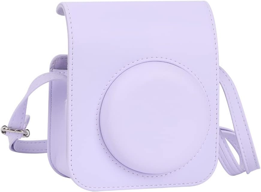 FUJIFILM INSTAX MINI 12 Instant Film Camera (Lilac Purple) Bundle with Fuji Instax Instant Film Single Pack, 10 Prints | Protective Case Purple | Photo Album Purple | Travel Stickers (6 Items) - Image 5