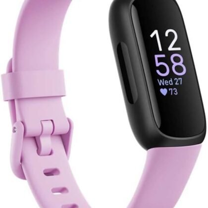 Fitbit Inspire 3 Fitness Tracker – Advanced Health Insights with Stress Management, Workout Intensity & Sleep Tracking, 24/7 Heart Rate, Includes Small and Large Classic Bands (Lilac Bliss/Black)