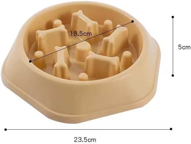 Slow Feeder Anti Gulp Easy Digestion Feeder Bowl (Pink, Medium) - Image 6