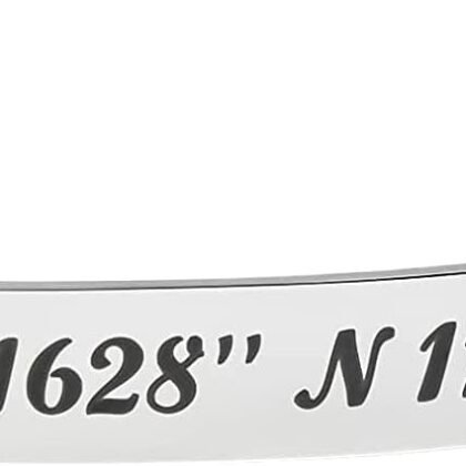 Personalized Latitude Longitude Cuff Bracelet Customized location coordinates