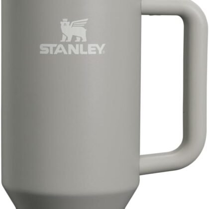 STANLEY Quencher H2.0 Tumbler with Handle and Straw 40 oz | Flowstate 3-Position Lid | Cup Holder Compatible for Travel | Insulated Stainless Steel Cup | BPA-Free | Ash