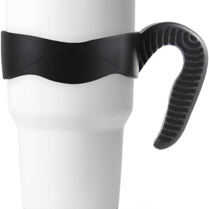 Hyturtle 1Pcs Stylish and Functional Black Tumbler Handle For 30oz Cups - Fits For 30 OZ YETI Tumbler - Secure Grip, Lightweight, Dishwasher Safe - Ideal for Travel and Outdoor Activities - BPA Free
