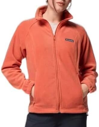 Columbia Womens Benton Springs Full Zip Fleece Jacket, Tuscan, Petite Medium