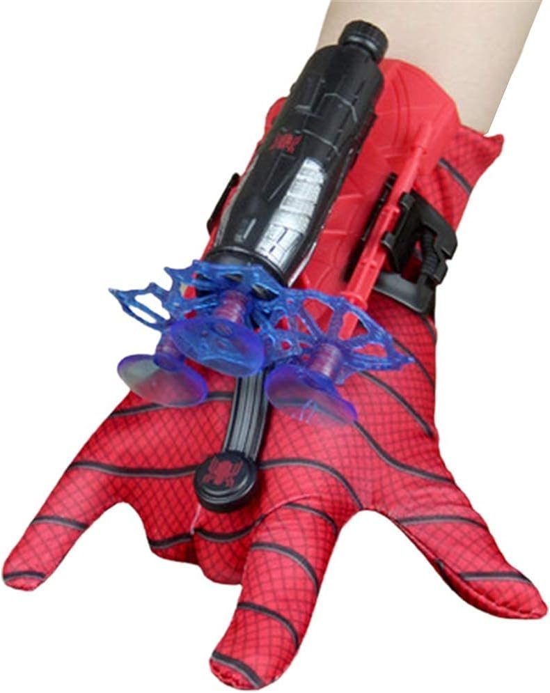 keivon Spider Gloves Man Web Shooter for Kids, Launcher Spider Kids Plastic Cosplay Glove Hero Movie Launcher Wrist Toy Set Funny Decorate Children Funny Educational Toys