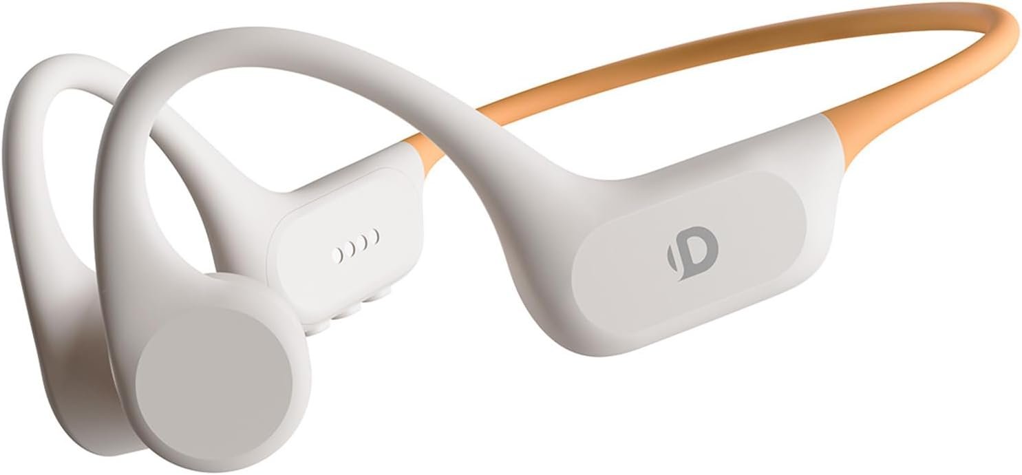 DEMICEA Open Ear Sport Headphones, Soft Silicone Wireless Bone Conduction Earphones, Powerful Bass, 10H Lasting, Multipoint Capable, Quick Charge, Built-in 32GB MP3