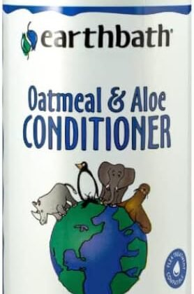 earthbath, Oatmeal & Aloe Conditioner - Dog Conditioner for Allergies & Itching, Dry Skin, Helps Relieve Itching, Made in USA, Cruelty Free Pet Conditioners, Fragrance Free Dog Wash - 16 Oz (1 Pack)