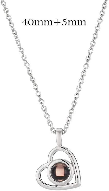 Personalized Picture Projection Necklace for Women - Custom Photo Love Heart Pendant - Customized Portrait Jewelry - Birthday Anniversary Memorial Gifts for Her - Image 4