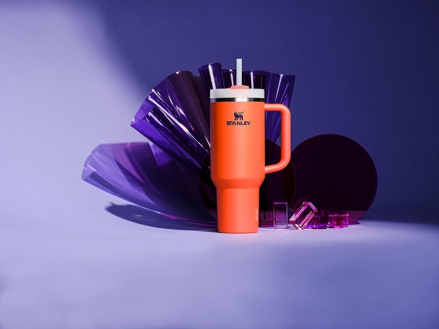 STANLEY Quencher H2.0 Tumbler with Handle and Straw 40 oz | Flowstate 3-Position Lid | Cup Holder Compatible for Travel | Insulated Stainless Steel Cup | BPA-Free | Tigerlily Plum - Image 6