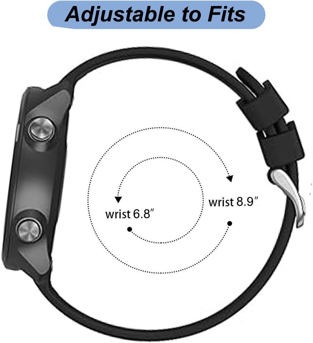 22mm Quick Release Watch Band for Garmin Forerunner 265/Forerunner 255/Vivoactive 4/Venu 3/Venu 2 - Soft Silicone Replacement Band Watch Strap - Image 5