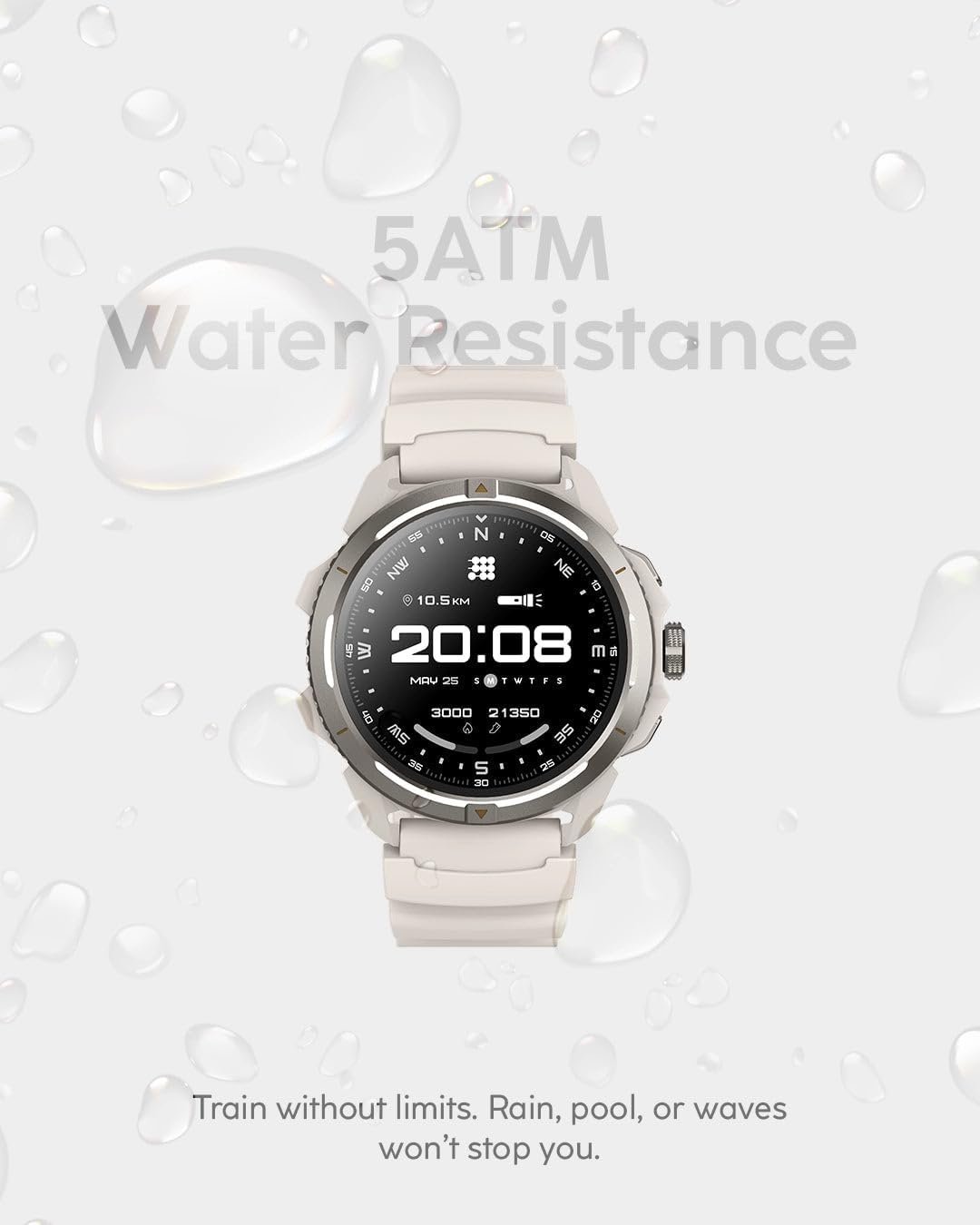 Cubitt Terra Rugged Smartwatch with Dual-Band GPS, 1.48” AMOLED Display, Offline Maps, VITA AI, AI Coach, Readiness Score, 5ATM, 14-Day Battery – Desert Sand - Image 9